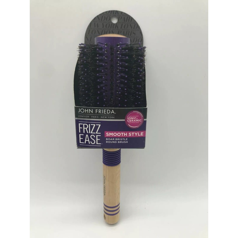 John Frieda.Frizz Ease,Smooth Style, "Boar Bristle Round Brush". Color- Kha/Pr
