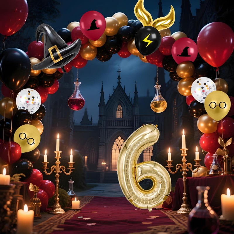 Zailo 40-inch Number Magic Wizard School Balloons, Magic Wizard Themed