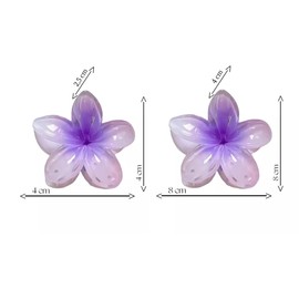 Blumen-Haarspangen für Mädchen – 12x kleine & große Blumen-Haarklammern für Damen und Kinder Blumen-Haarschmuck | Hawaii Flower Hair Clip für extra Volumen