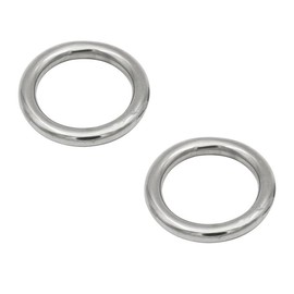 2Pcs Metal Round Rings,304 Stainless Steel Metal O-Ring for Fitness Rings/Yoga Rings/Bag Accessories 10 * 40mm