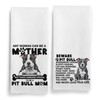 Qeheb Pitbull Dog Kitchen Towels, Beware Pitbull Dog Kitchen Towels