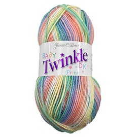 James C Brett Baby Twinkle Print dk Knitting Yarn, Acrylic