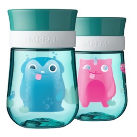 Landpark Drinking Cups (Set of 2) from 9 Months I Drinking Cup Baby 300 ml I Drinking Cup Leak-Proof BPA Free I Baby Cup for Learning to Drink Dishwasher Safe I 360 Degree Cup Baby