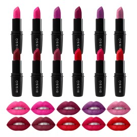 Bissú Kit Set 12 Labiales Bissu Humectantes Rojos/morados