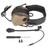 Military Headphone Retractable Foldable Hunting Headphone with Microphone for 20.5in~25.2in
