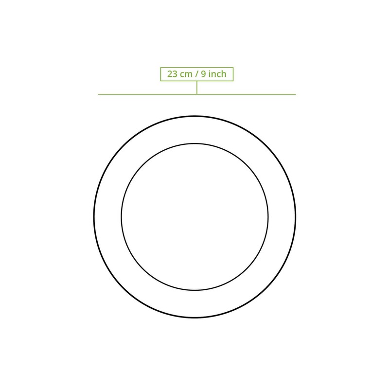 GREENBOX 8 x Paper Plates for Birthdays, 23 cm, Roses