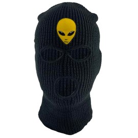 Gravity Threads Alien Head 3-Hole Ski Mask - Black