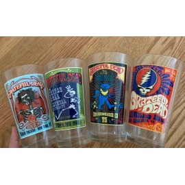 Grateful Dead 4 Pack Pint Glass - Grateful Dead Beer Glasses Father's Day Gift
