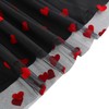 Red Heart Print Dress Valentines Day Dresses Black Sheer Mesh
