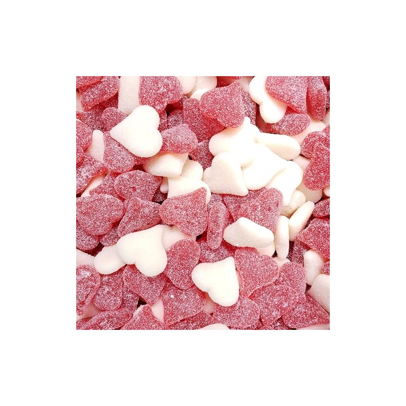 Candy Retailer Sour Sanded Gummi Valentine Hearts 2 Lb