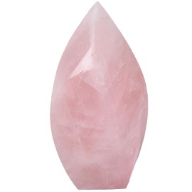 JIC Gem Rose Quartz Crystal Tower 4 Sides Spiral Obelisk Natural Healing Crystal Point Reiki Energy Decoration 0.6-1.1 Lbs