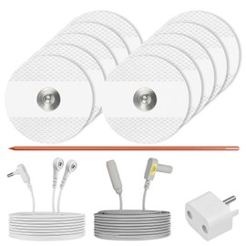 CYANTEKOMS Grounding Patches 10 Pack with Copper Grounding Rod with Grounding Cord, Portable Ground Rod KitEarth Connected Grounding Therapy Grounding Products