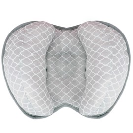 KAKIBLIN Baby Neck Pillow for Head, 2 in 1 Travel Pillow Baby Car Seat Head Support Banana Neck Pillows for Infants Small Boys and Girls,Support for Stroller,White Cloud