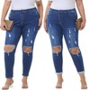 Tulucky Women's Plus Size Boyfriend Jeans Distressed Ripped Denim Pants