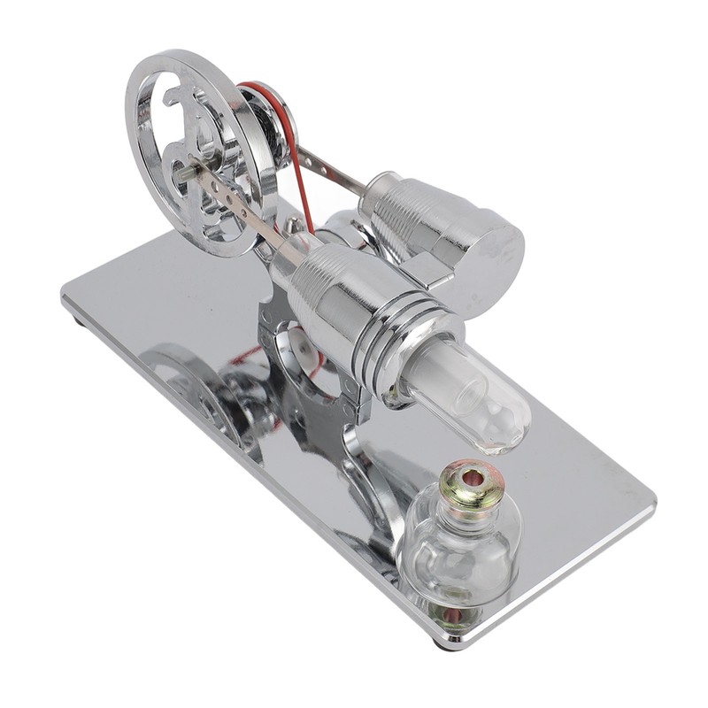Sterling Engine Model with LED Bulb and Flywheel Stirling Engine