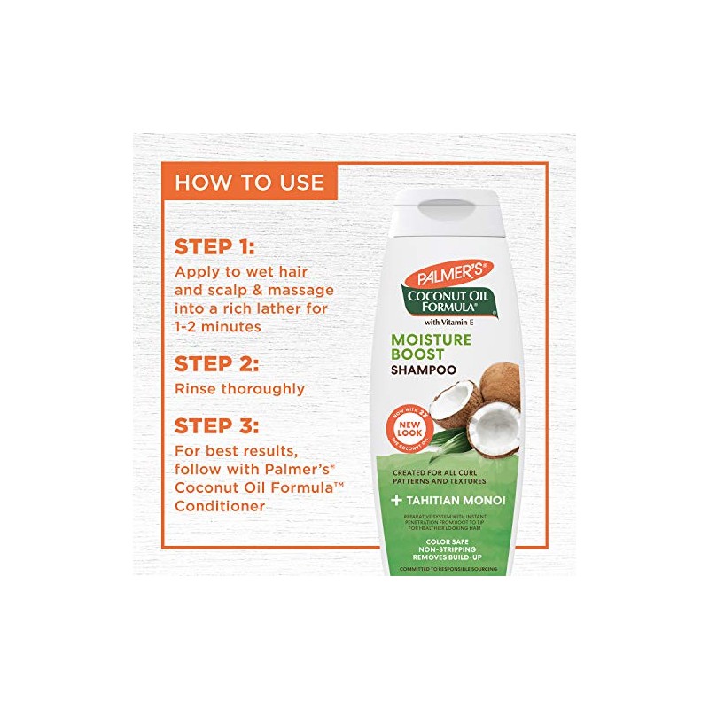 Champ acondicionador de aceite de coco Palmers para cabello seco,