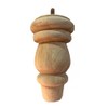 DESIGN 59 5.5 Inch, Hardwood Unfinished Turned Legs, Wood Furniture