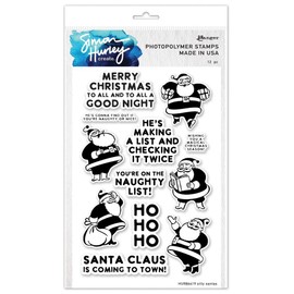 Ranger Silly Santas Clear Stamp Set by Simon Hurley Create.