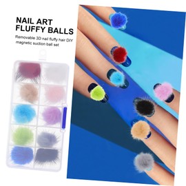 Baluue 10pcs Removable Nail Magnetic Faux Accessories for Nail Designs Luxurious Detachable Decorations for Home and Salon Use