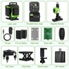 16 Line Laser Level 360 Self Leveling,Professional 4x360°Green Cross Line