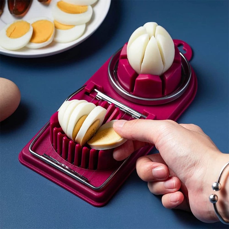 Slice Hard Boiled Eggs Egg Slicer Cutter Wedges Kitchen Tool