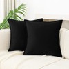 JIAHANNHA Velvet Black Throw Pillow Covers 18×18 Inches Pack of