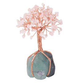 Nupuyai Tree of Life Crystal Tree Figures for Home Decoration, Wire Wrap Gemstone Money Tree for Fengshui Reiki Healing