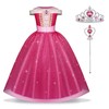 URAQT Aurora Girls' Princess Dress, 3-Piece Sleeping Beauty Children's Girls