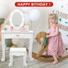 Kids' Vanity Set with Mirror and Light, Makeup Table and