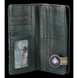 Fantasy Wallet with Cat - Hocus Pocus, Embossed Motif by Lisa Parker | Purse, Many Compartments, Wallet, Height 18.5 cm, multicoloured, Additional pocket