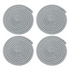 sourcing map 4 Pcs Round Braided Placemats, 5.9" Woven Placemats
