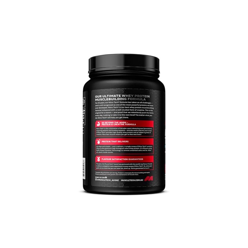 MuscleTech NitroTech Vanilla Whey Protein Powder 680 g