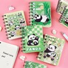 Small Mini Spiral Notebooks, 4Pcs Cute Kawaii Panda Thick Hardcover