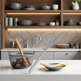 Chopsticks Storage Tubes Aluminum Alloy Box Case for Titanium Storage Box Kitchen Gadgets,Without Chopsticks Gray kitchen Gadgets and accessories Utensils