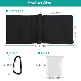 Aimosen 8 Packs Sandbags Weight Bags for Light Stand Photography Video Support, Heavy Duty Saddlebags for Backdrop Stand, Photo Tripod, Canopy, Pop up Tent, Umbrella Base, Fishing Chair, Wedding Shed