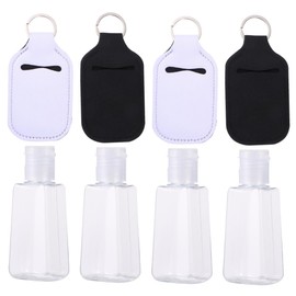 FOMIYES 30ml Refillable Hand Bottle Set of 8 Portable Protective Covers for Soap Lotion and Liquids for Travel and Outdoor Use