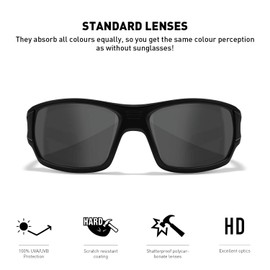Wiley X │ WX BREACH | Unisex Sunglasses │ Wrap Around Frame │ 100% UVA/UVB-protection | Great for Outdoor Activities