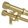 Lwiiom Brass Double Curtain Rods 72 to 144 Inches (6-12