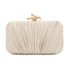 Syrads Clutch Handbag for Women Evening Bag Pleated Clutch Bag