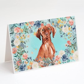 Caroline's Treasures Vizsla Greeting Cards and Envelopes Pack of 8