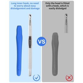 jutyum Knitting Needles Kit 37 Pieces 8 Sizes Crochet Hook Set 2.0 mm - 8.0 mm Crochet Hook Set Crochet Hook Set Colour Crochet with Storage Bag Needles Kit for Beginners Ergonomic Tool Crochet Set