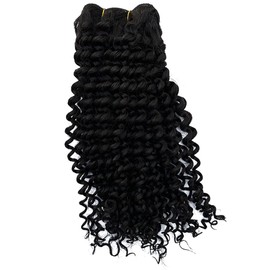 Curly Brazilian Hair Extensions, 100% Unprocessed Human Hair, Soft Remy Curls (10 Inch)