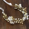 Xrten Floral Headband Flower-Leaf Bridal Head Pieces Princess Crystal Girl