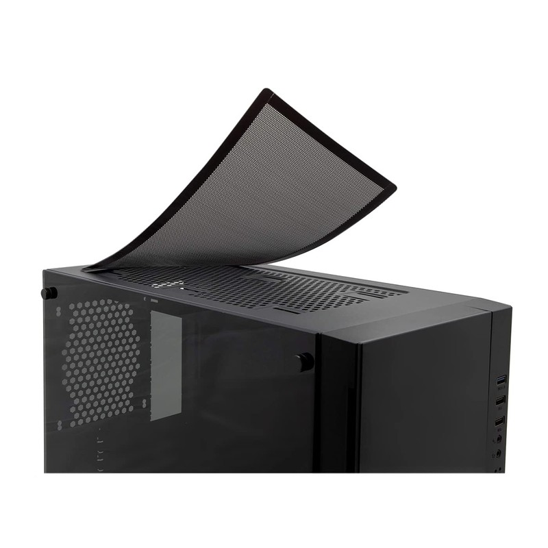 140mm Fan Filter,HFEIX Computer Case Dustproof Magnetic Frame Mesh Black