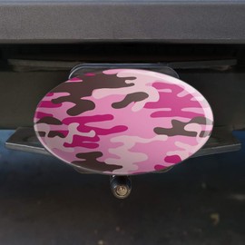 Graphics and More Pink Camouflage Oval Tow Trailer Hitch Cover Plug Insert