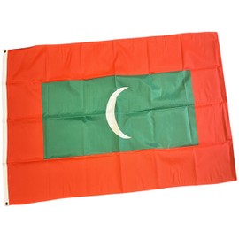 NWFlags Maldives Flag 3ft x 2ft 75d Premium Polyester Suitable For Flagpoles | Strong Polyester 3x2 foot material flag with Eyelets