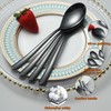 Kyraton Black Soup Spoons, Pack of 12, 20.3 cm Stainless