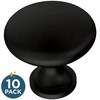 Franklin Brass Mushroom (10-Pack) Cabinet Knobs | Matte Black Handles