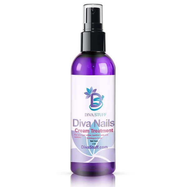 Diva Stuff Diva Nails Cream Treatment | For Stronger & Healthier Cuticles | No More Chips, Cracks & Splits | Made in the USA with Safe Ingredients | Blue Bubblegum Scent | 2 fl oz