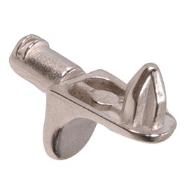 Hillman 59758 Nickel-Plated Metric Shelf Pin with Plate, 5mm, 20-Pack